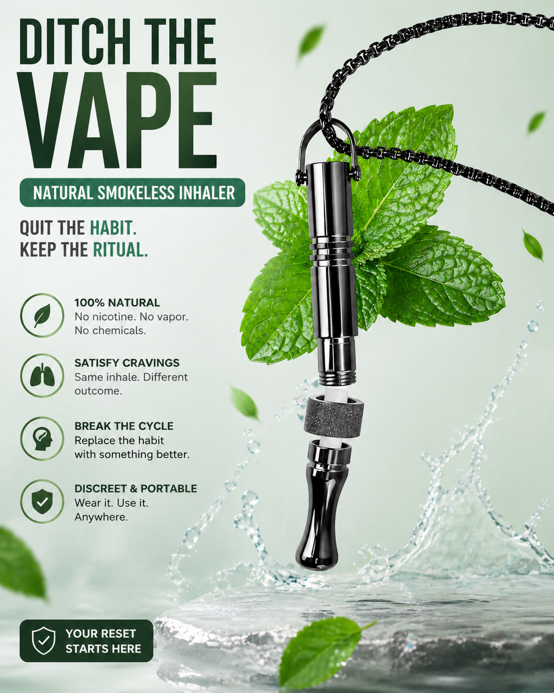 Ditch The Vape - Natural Smokeless Inhaler